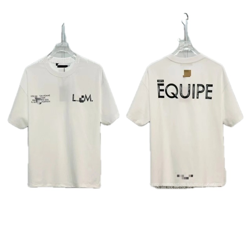 Louis Vuitton Letter Print Street Style White T-shirt