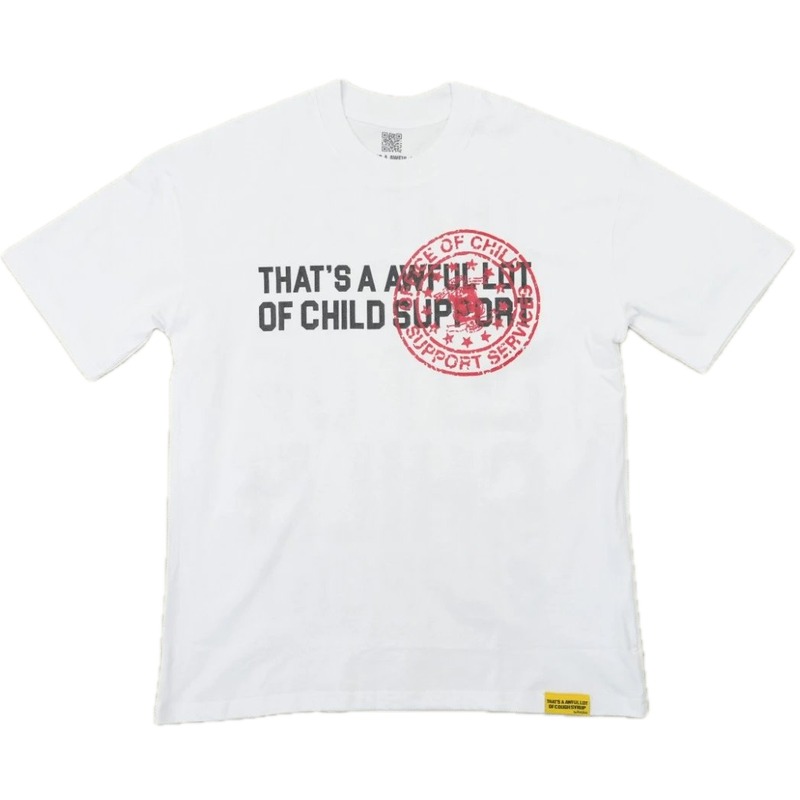Awful Lot Stamped Street-Style White T-Shirt