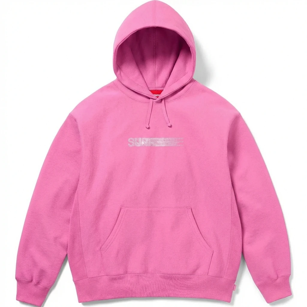 Supreme basic style simple pink hoodie