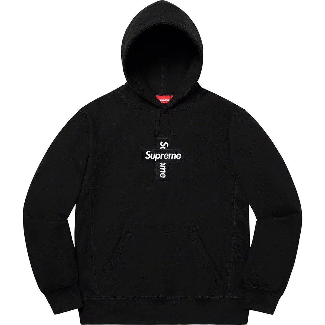 Supreme Lightweight Logo hoodie Gray Red Oversized for Trend Styling