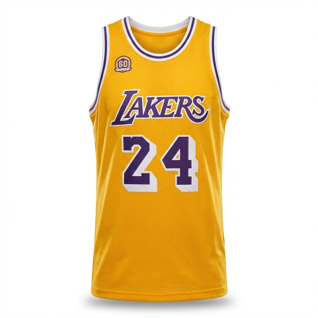 The No. 24 yellow jersey of the Los Angeles Lakers.
