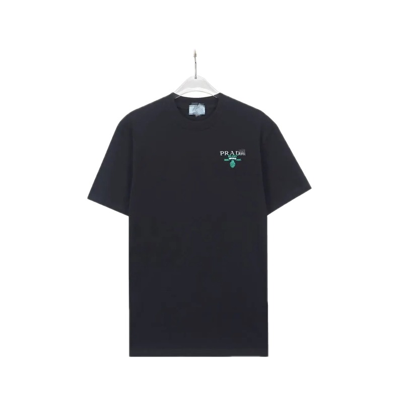 Prada Logo Minimalist Style Black T-Shirt