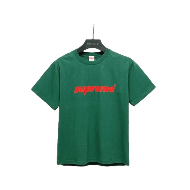 Supreme Classic Logo Street Style Green T-Shirt