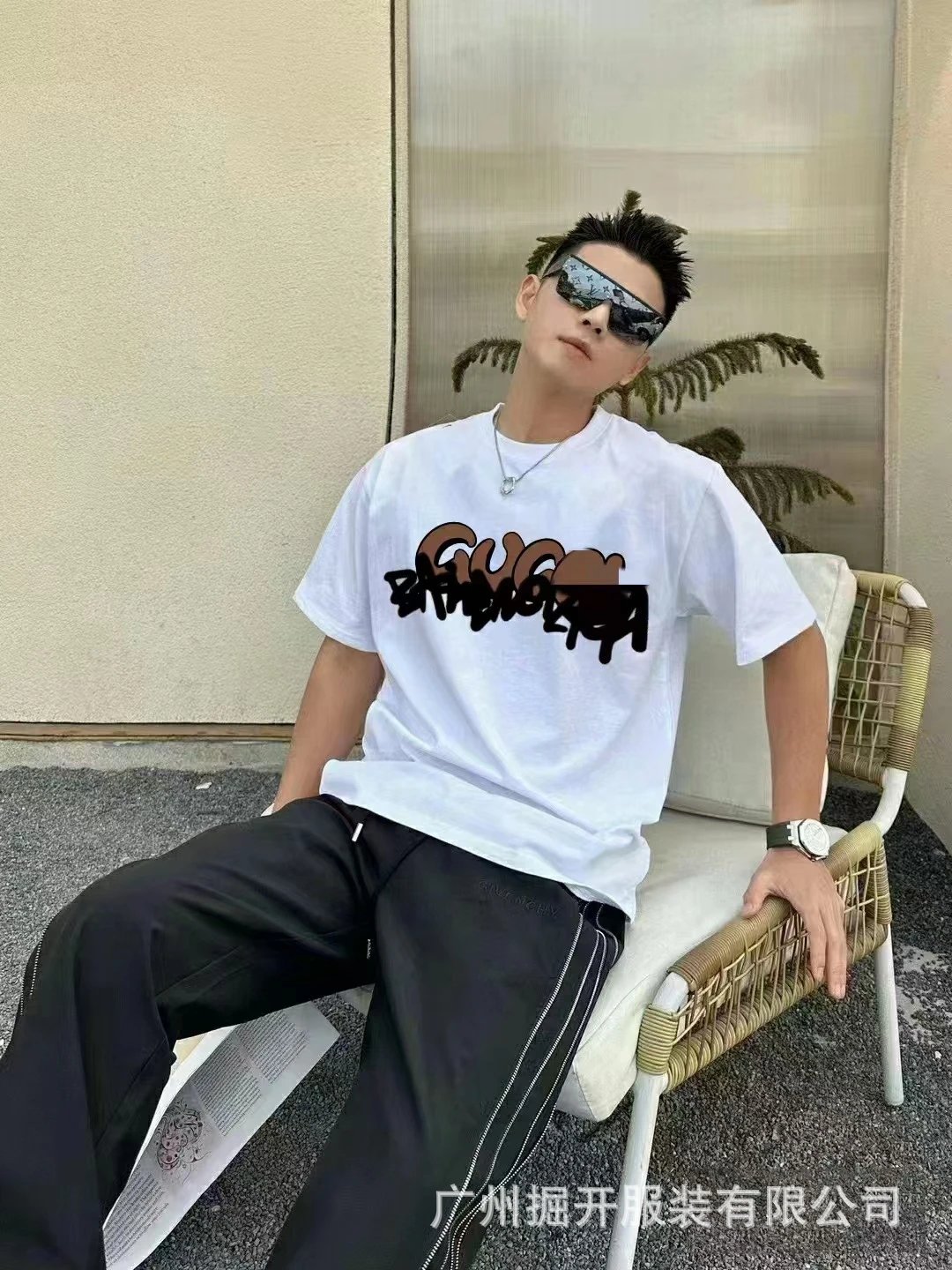 Balenciaga Graffiti Street Style White T-shirt