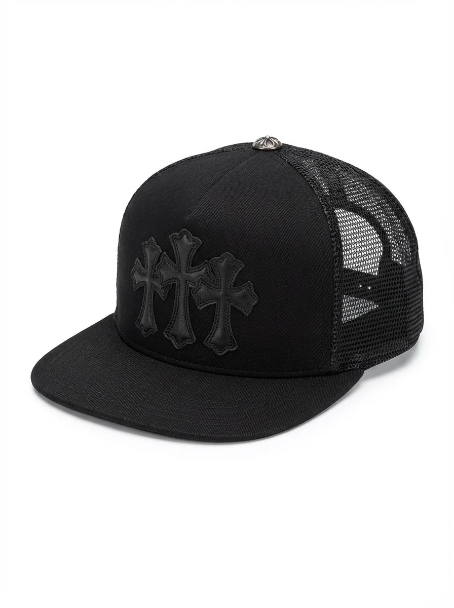 Chrome Hearts Black Trendy Baseball Cap