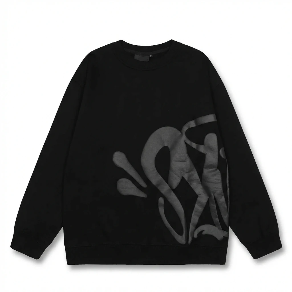 SynaWorld Graffiti Style Black Sweatshirt