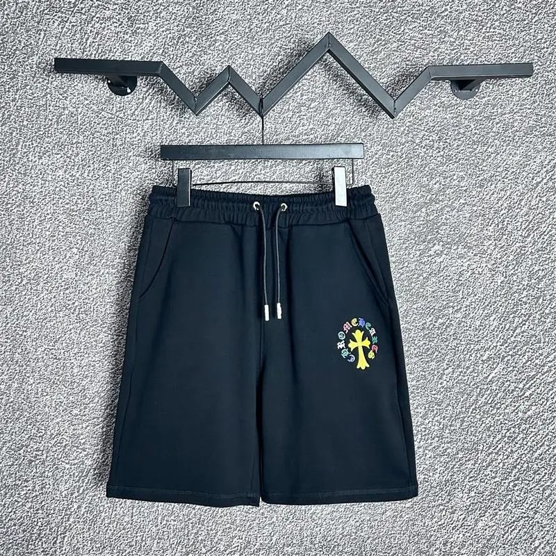 Chrome Hearts Cross Trendy Brand Black Shorts