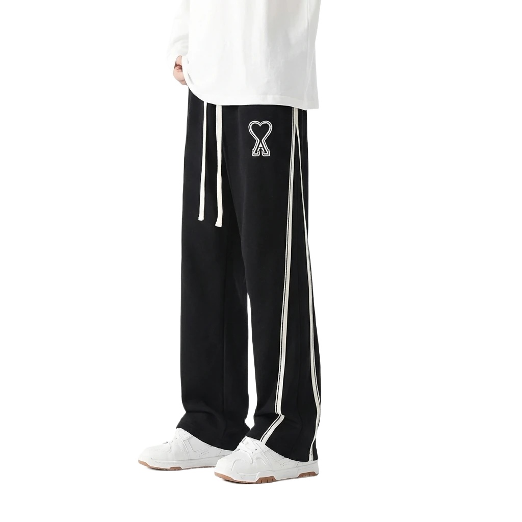 AMI fleece-lined warm black sweatpants