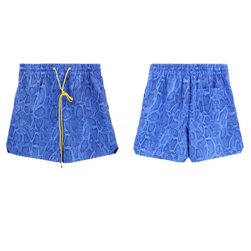 RHUDE Snake Print Streetwear Blue Shorts
