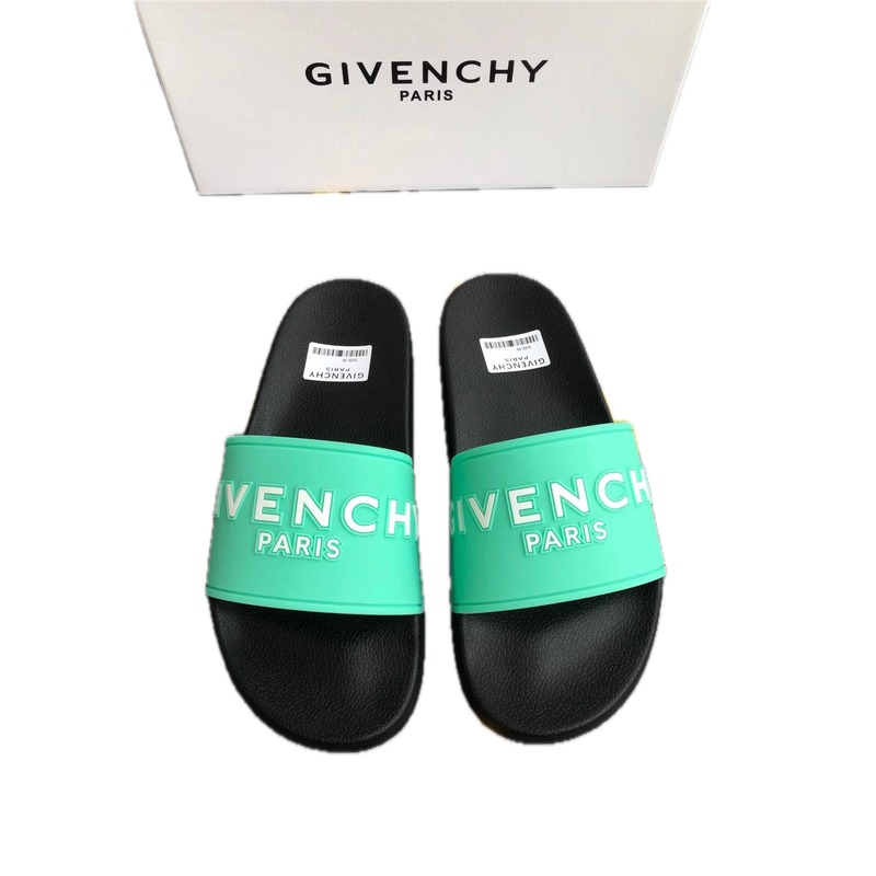 Givenchy Paris Streetwear Brand Mint Green Slides