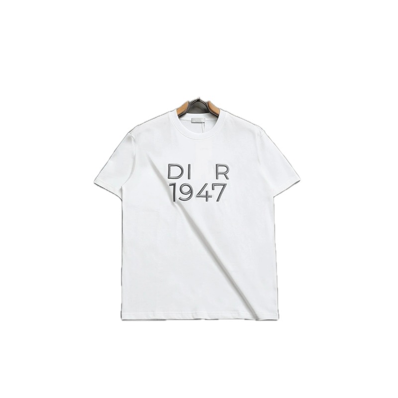 Dior 1947 Collection Minimalist Style White Short-sleeve T-shirt