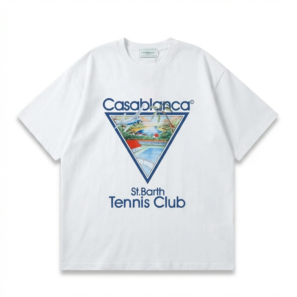 Casablanca Printed Casual White T-shirt