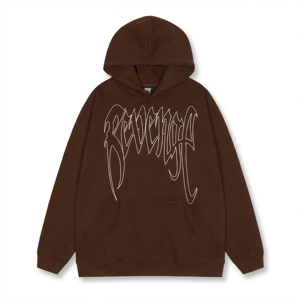 Revenge Gothic Style Dark Coffee Hoodie