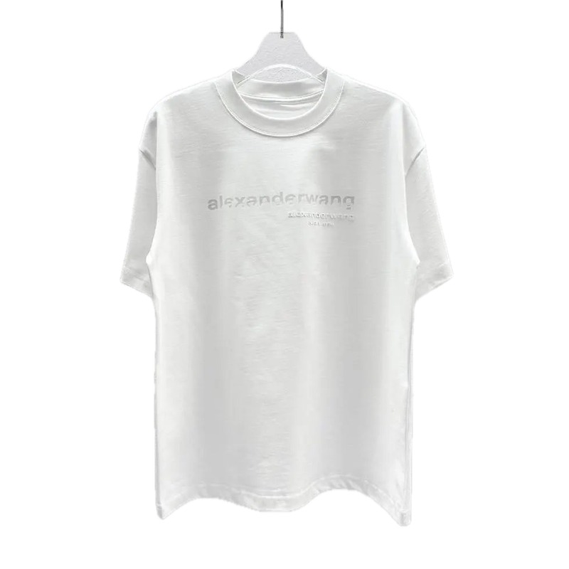 Alexander Wang Letter Print Casual Style White T-Shirt