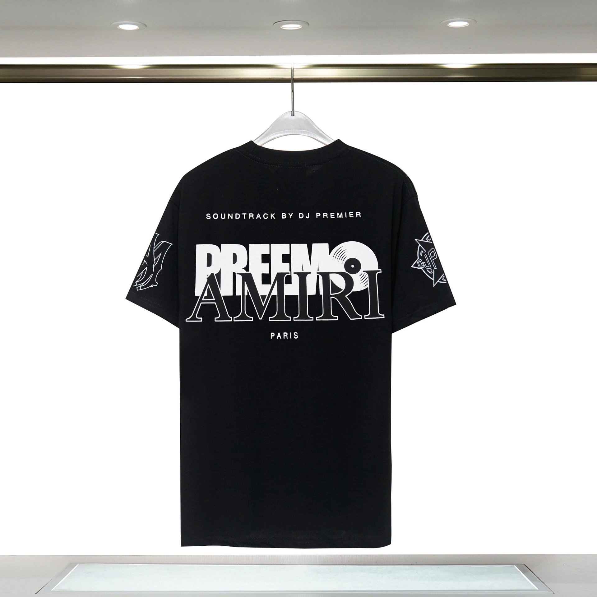Amiri Urban Graphic T-shirt White Blue Amiri with Casual Appeal