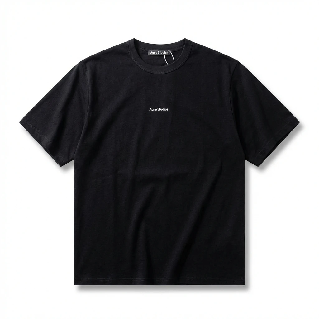 Acne Studios minimalist style black T-shirt