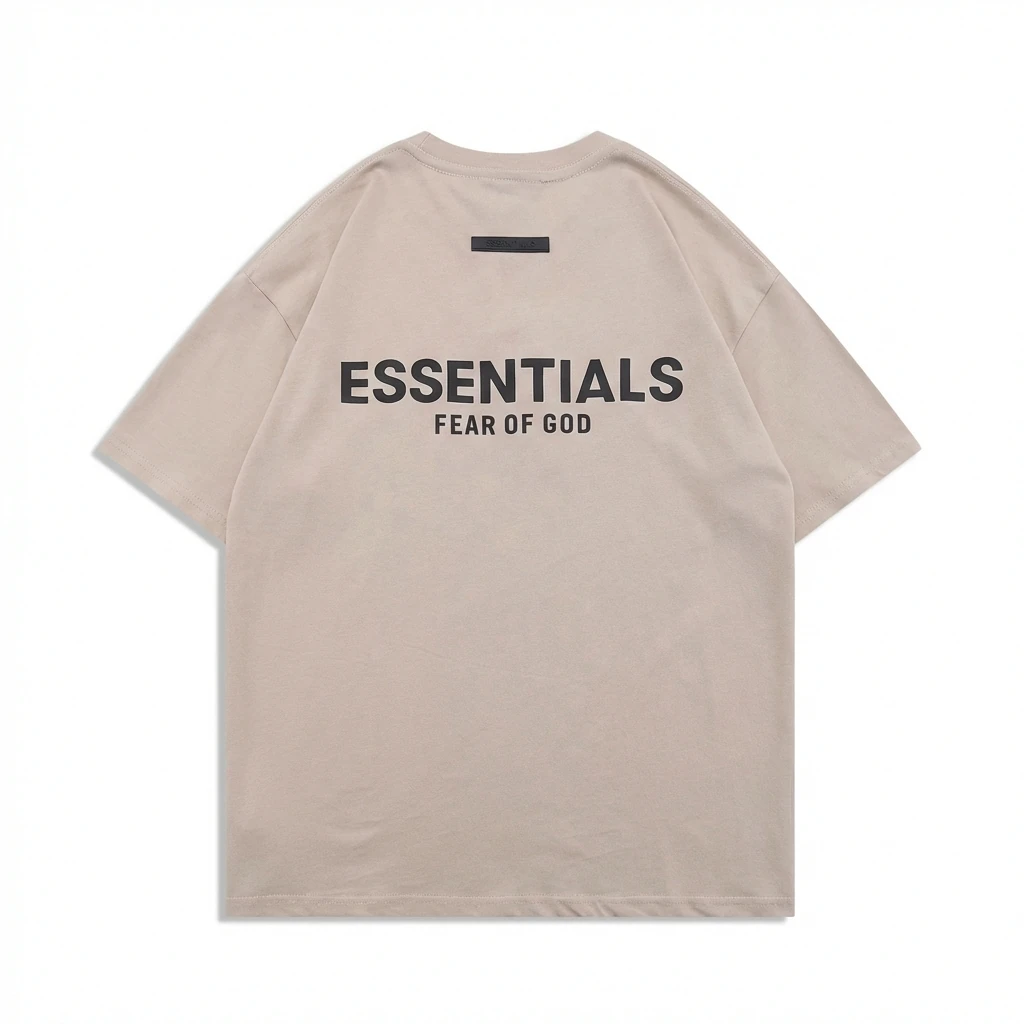 ESSENTIALS minimalist style beige T-shirt