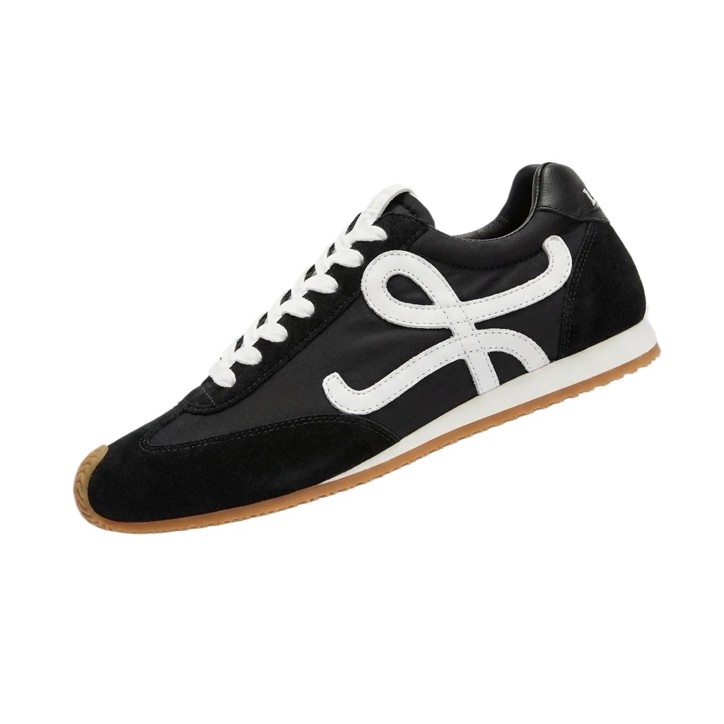 LOEWE black retro - style sports shoes