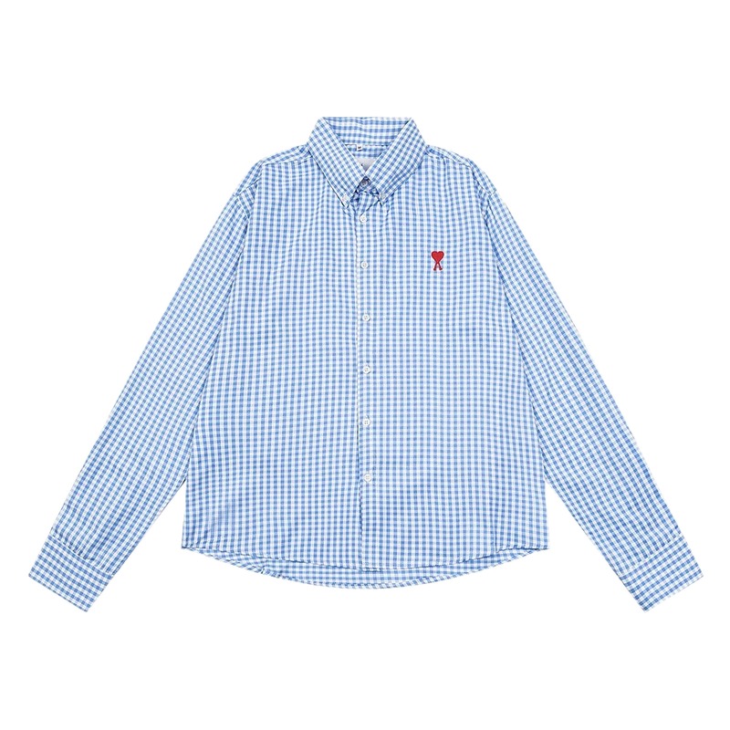 AMI Love Blue Checkered Shirt