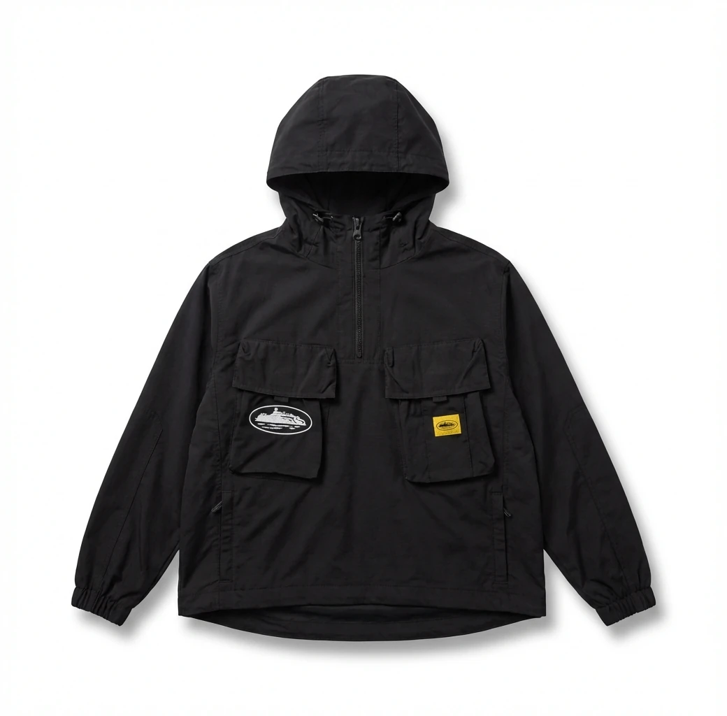 Corteiz Workwear Style Black Jacket