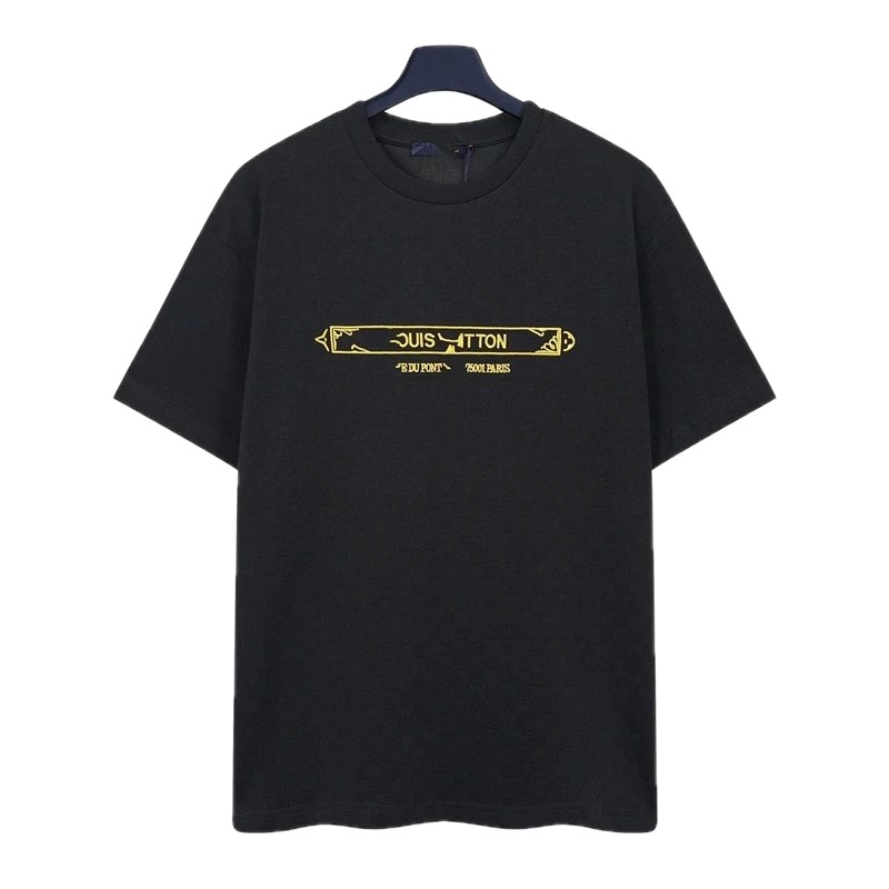 Louis Vuitton Embroidered Trendy-style Black T-Shirt