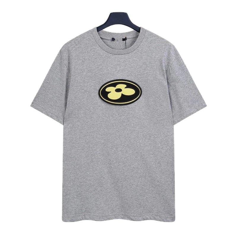 Louis Vuitton Floral Trend Style Grey Short-sleeve T-shirt