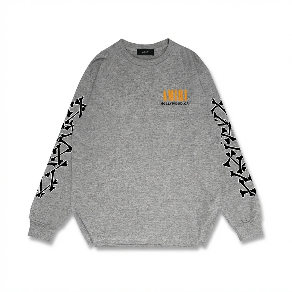 AMIRI grey sweatshirt with skull print