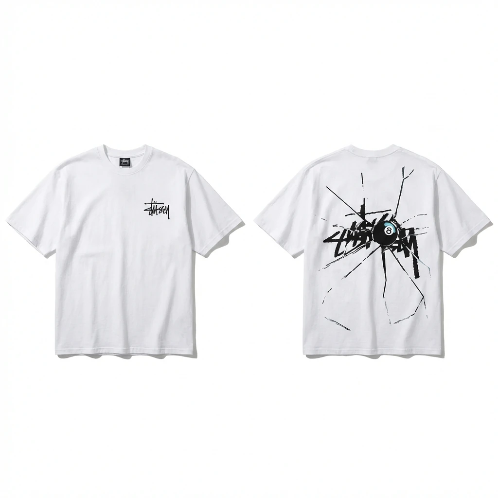 Stussy 8 Ball Style White T-shirt