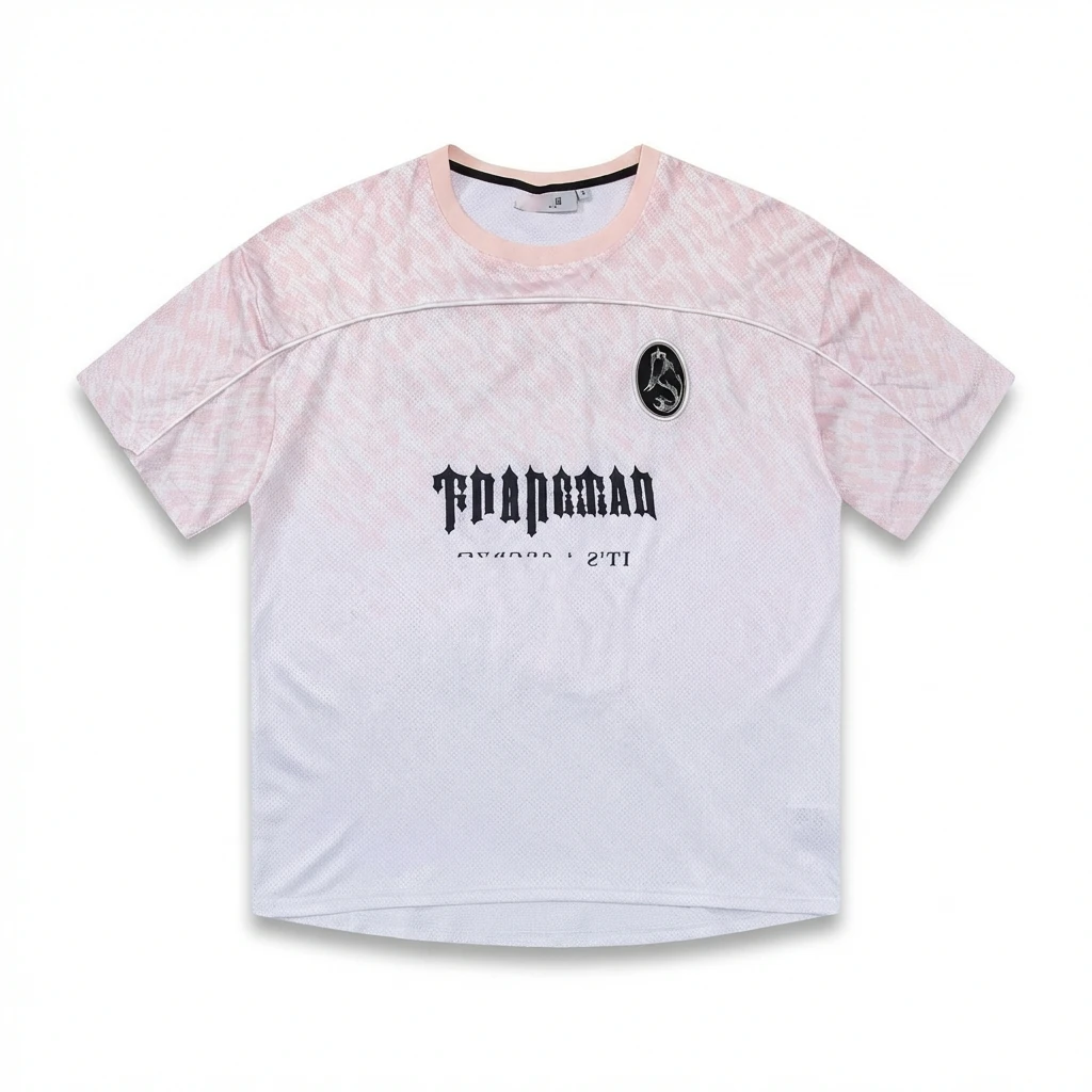 Trapstar Gradient Style Pink and White T-shirt