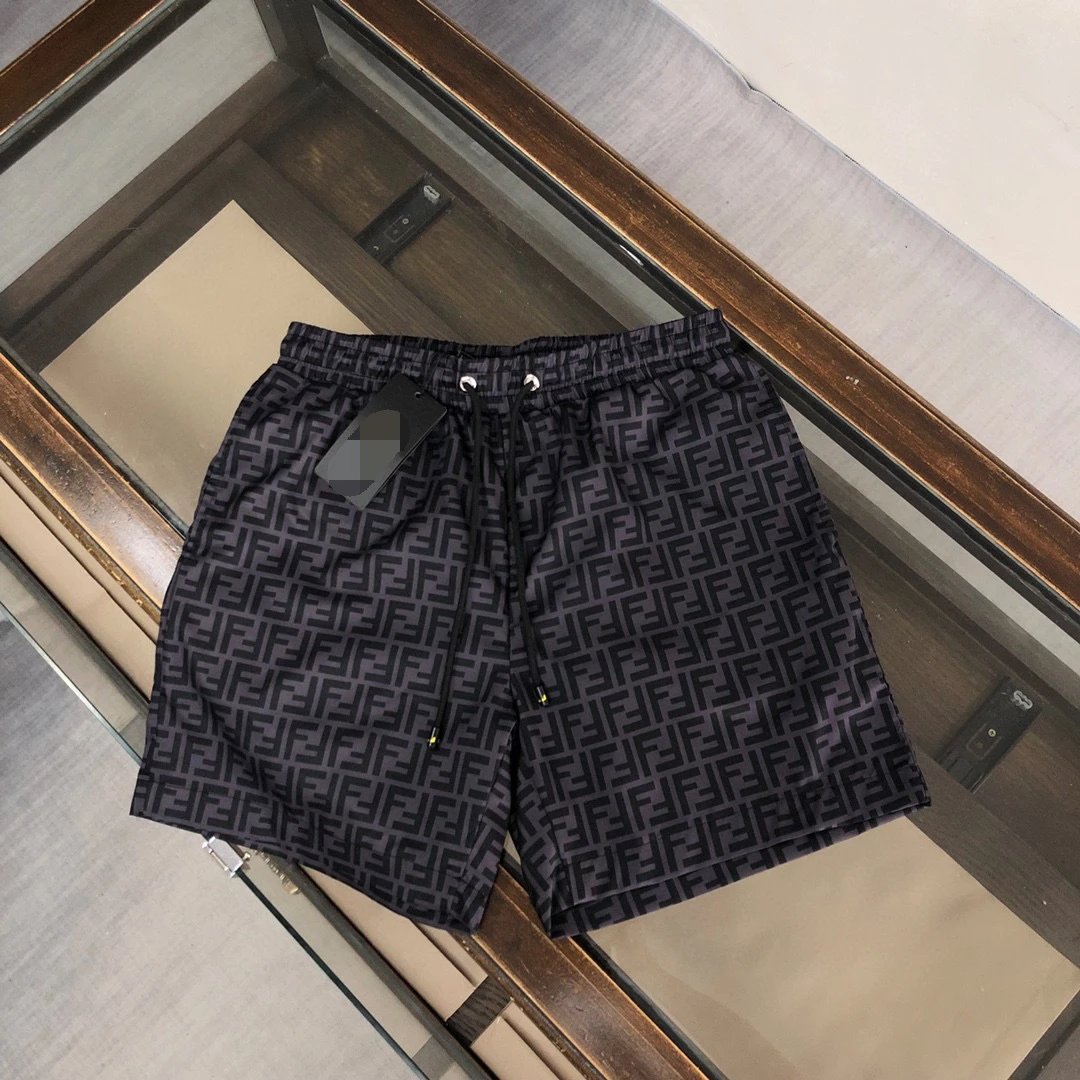 Fendi FF Monogram Trendy Cool Style Black Casual Shorts