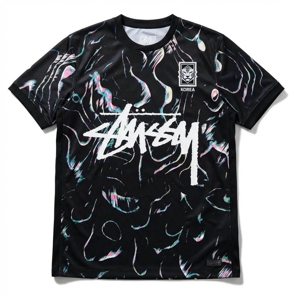 Stussy graffiti-style black T-shirt
