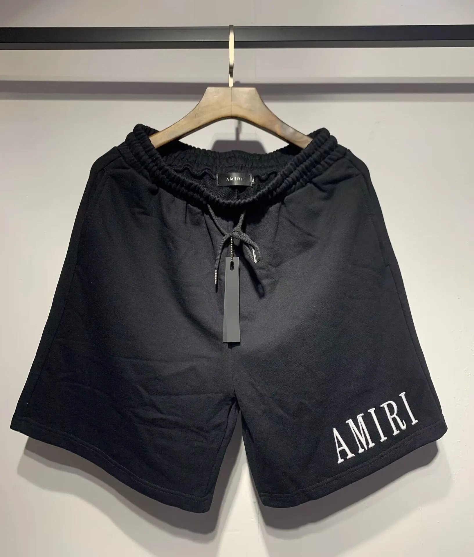 AMIRI Embroidered High Street Style Black Shorts
