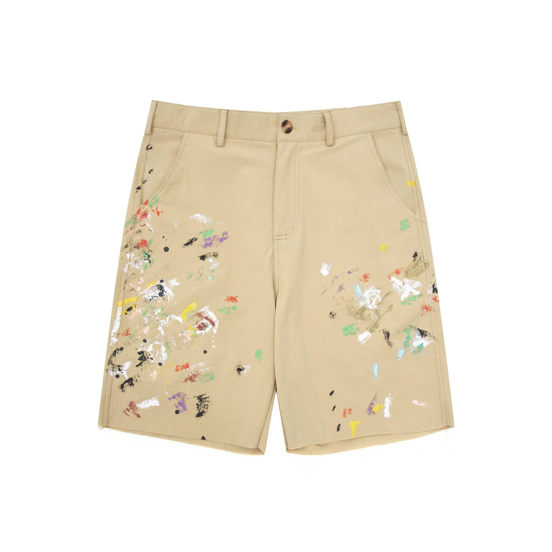 Gallery Dept Graffiti Style Khaki Shorts
