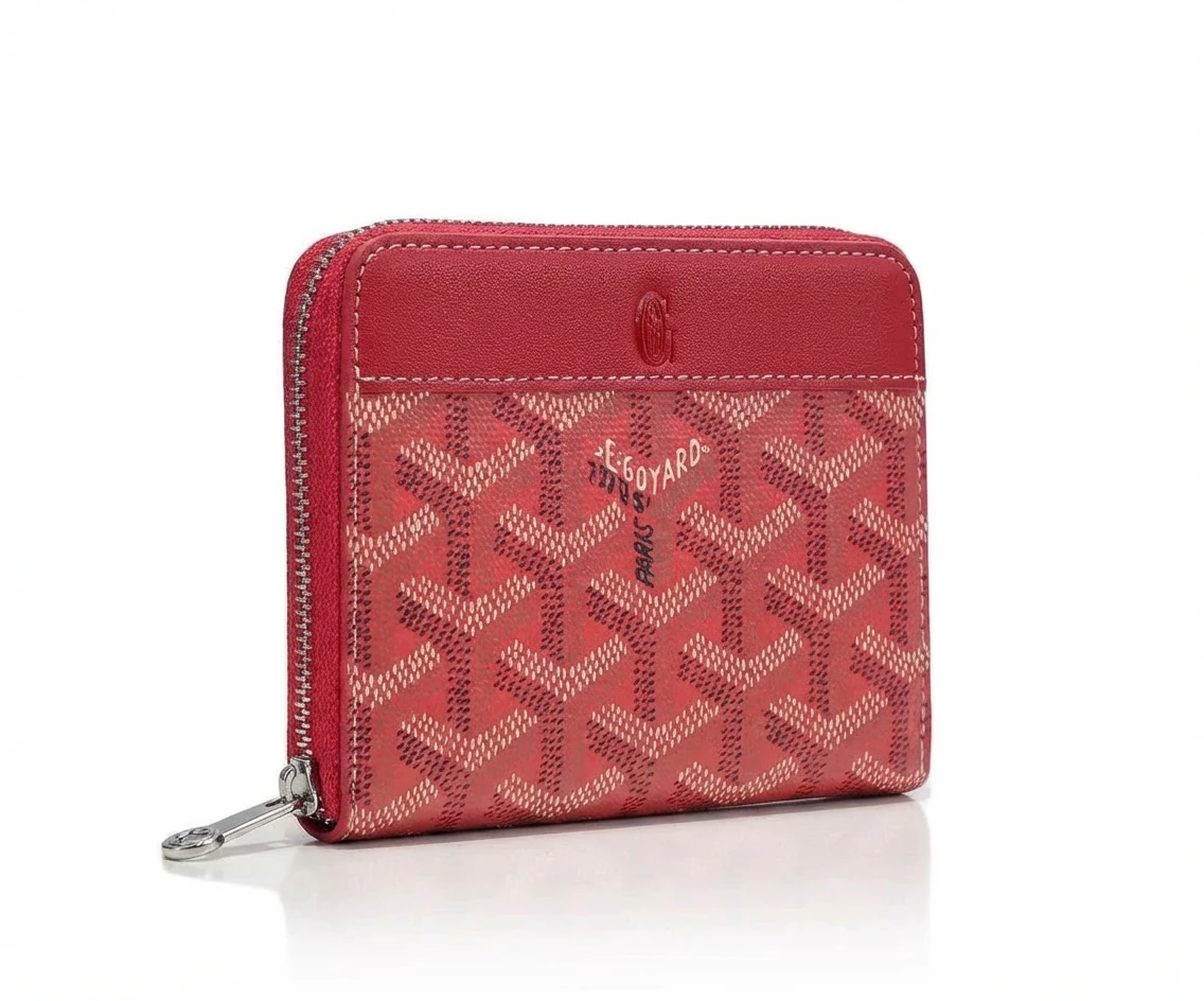 Goyard classic printed style red wallet