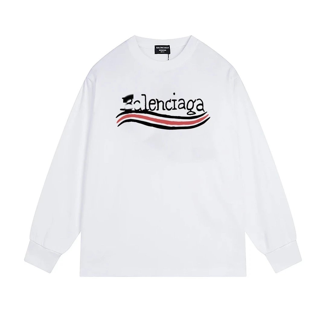 Balenciaga striped white long-sleeve