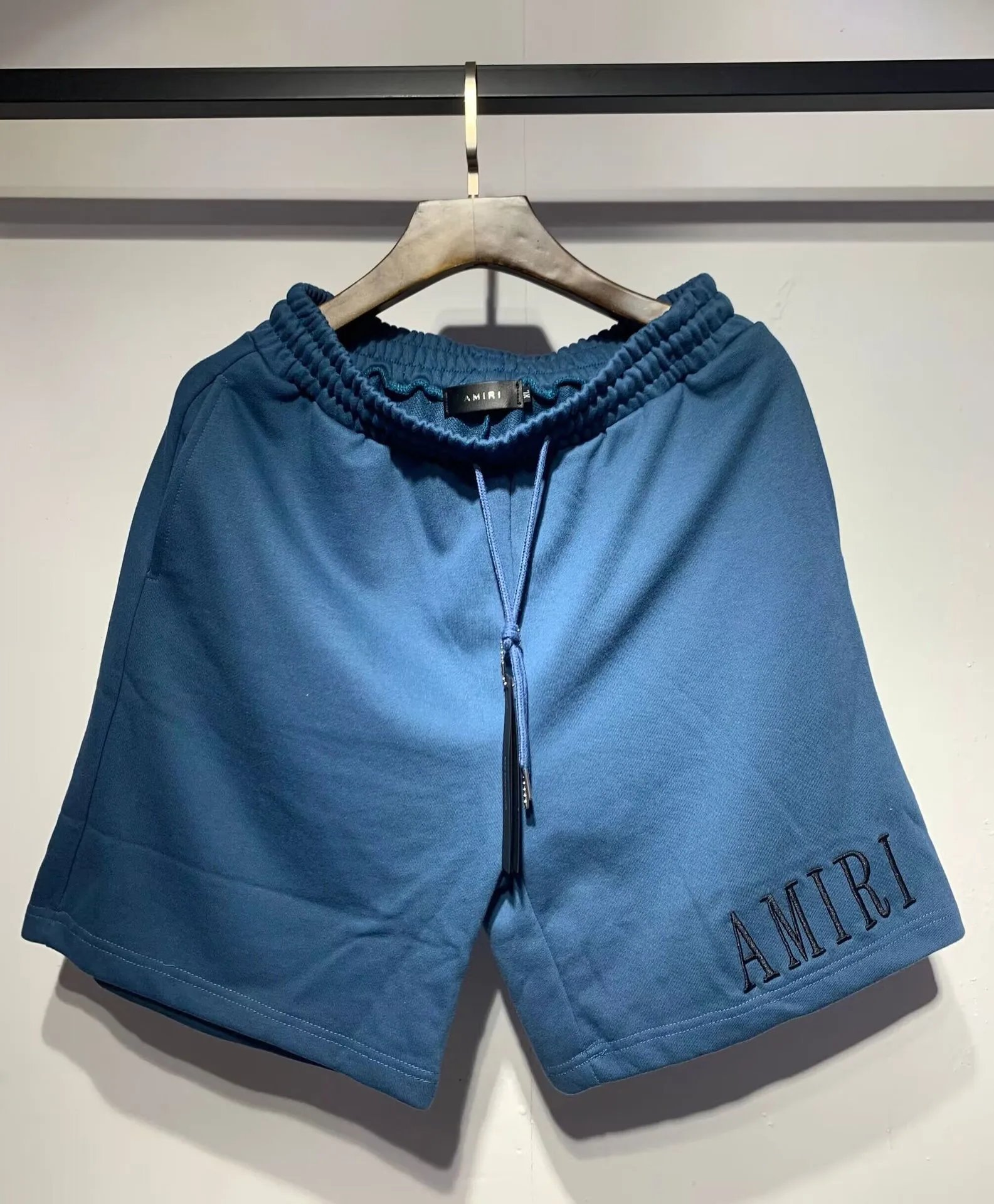 AMIRI Embroidered Casual Style Blue Shorts