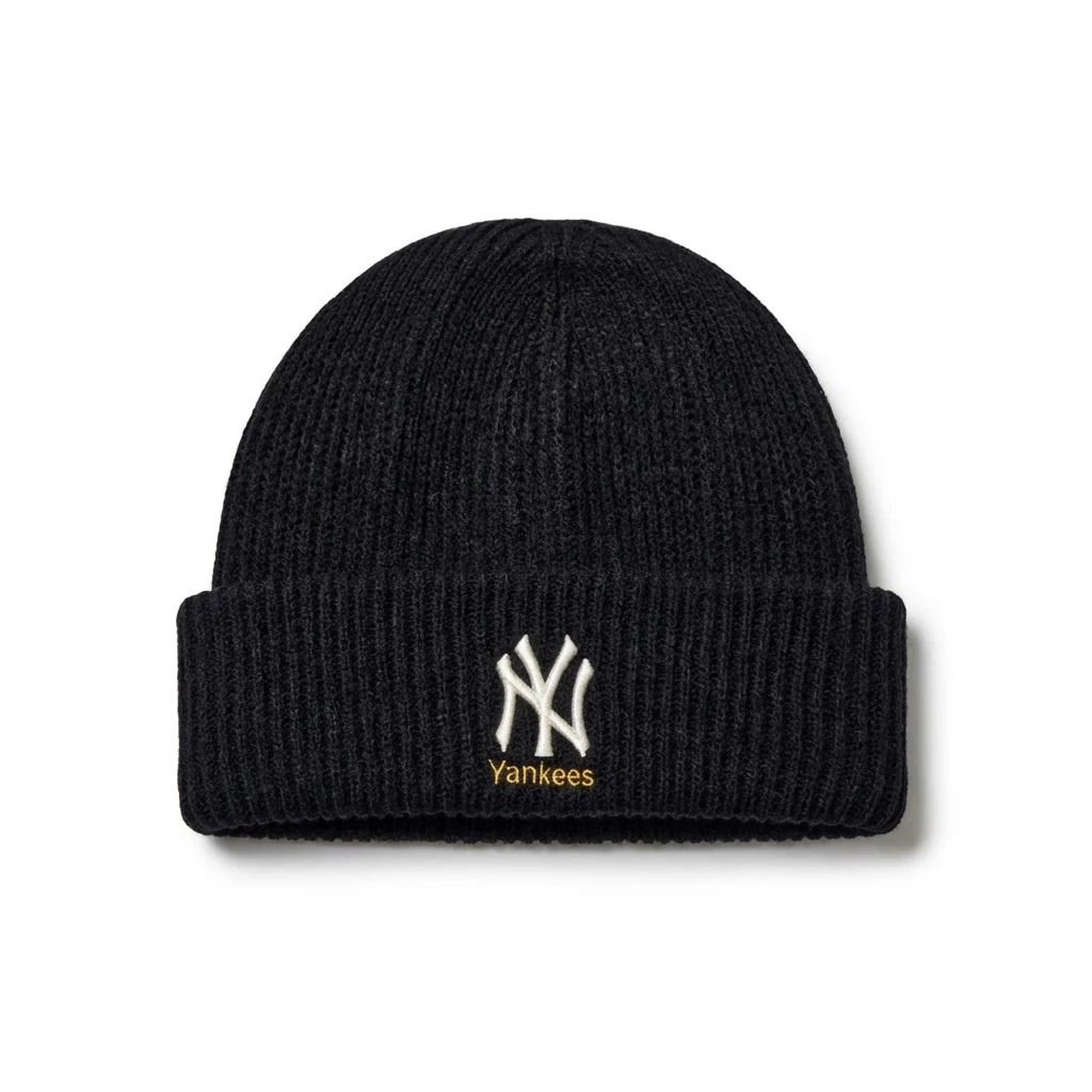 MLB New York Yankees Simple Black Knitted Hat