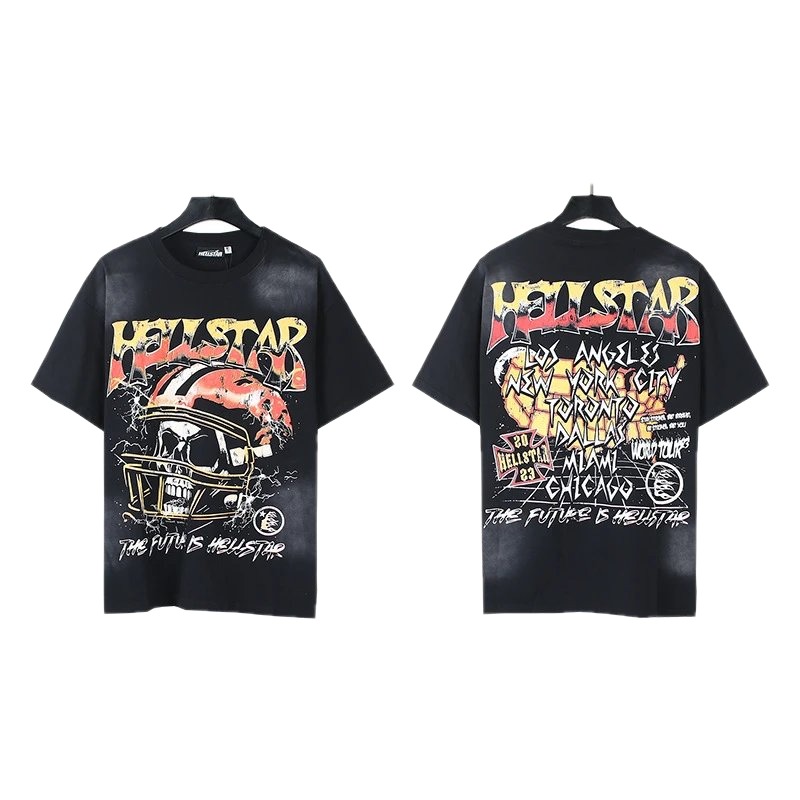 Hellstar World Tour Vintage Style Black T-Shirt
