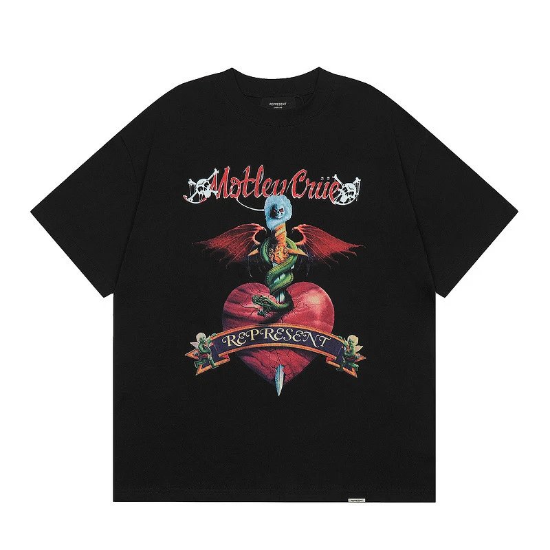Represent Black Style 866 Owners Club T-Shirt Commuter Look Logo