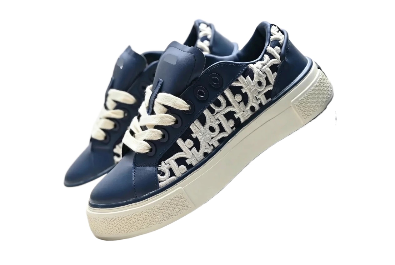 Dior retro-style dark blue sneakers