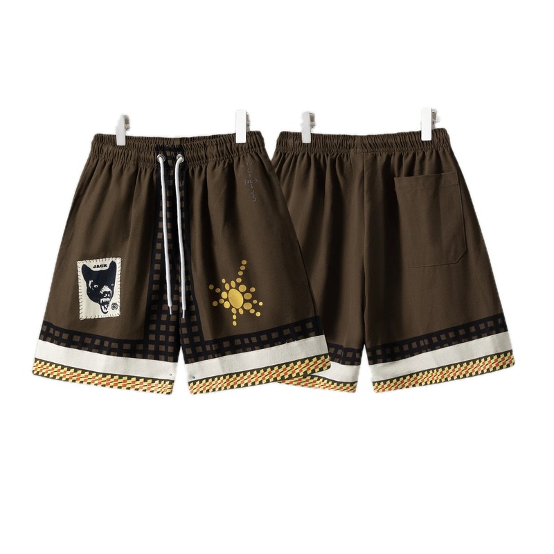 Travis Scott Cactus Jack American Retro Brown Shorts