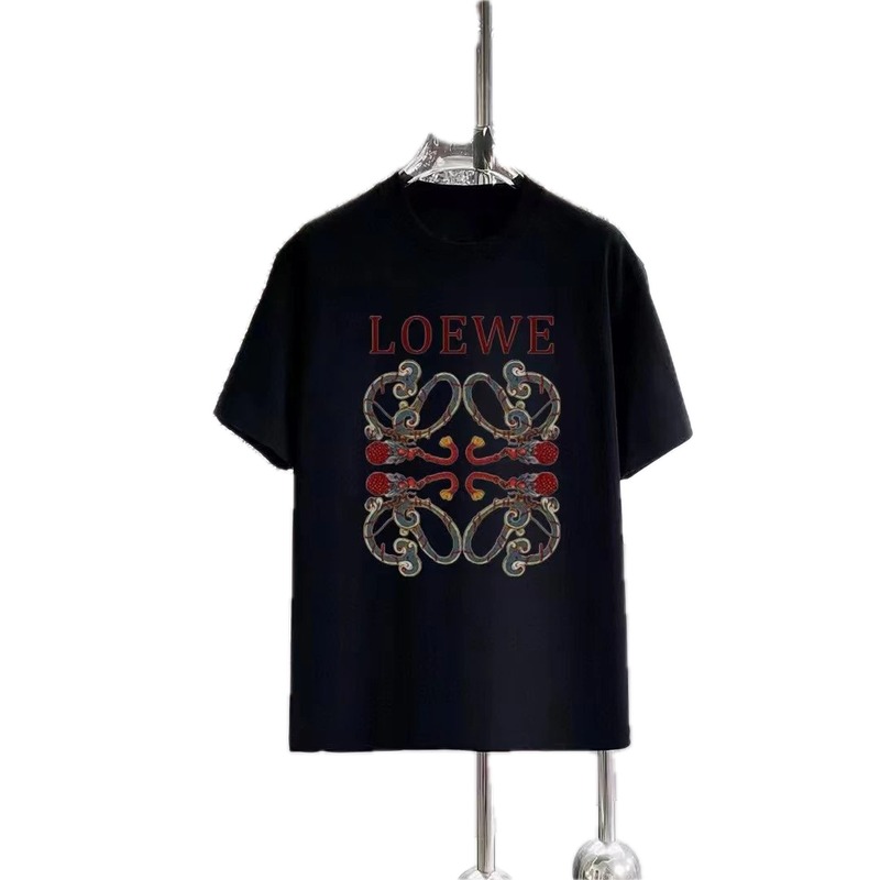 LOEWE Chinese Style Collection Vintage Black T-Shirt