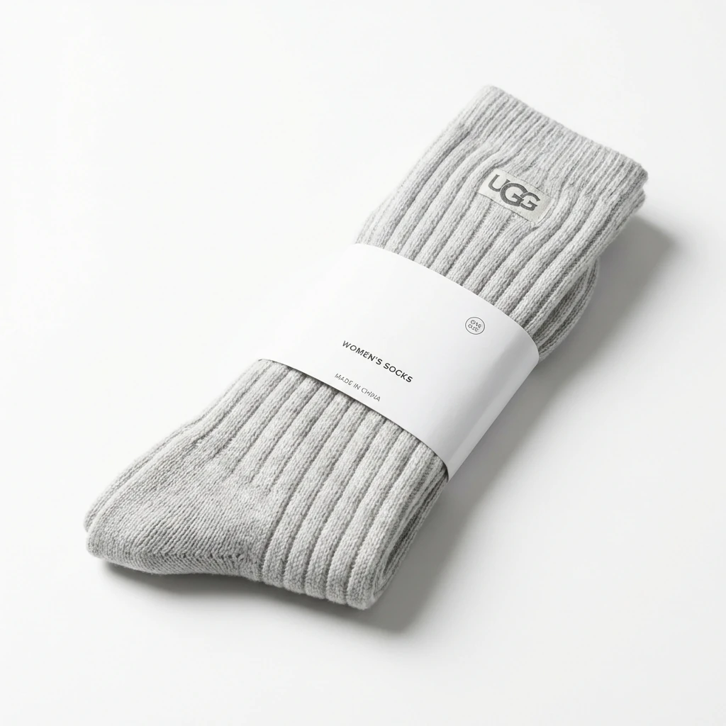 Miu Miu minimalist style light gray women's socks