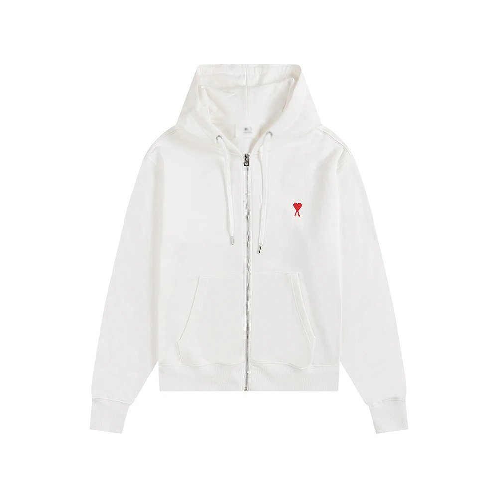 AMI Love Simple Style White Sweatshirt