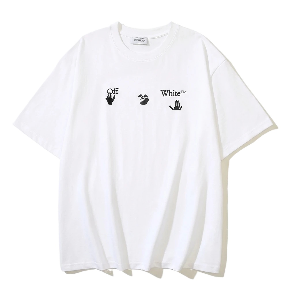 Off-White Gesture Print Style White T-shirt