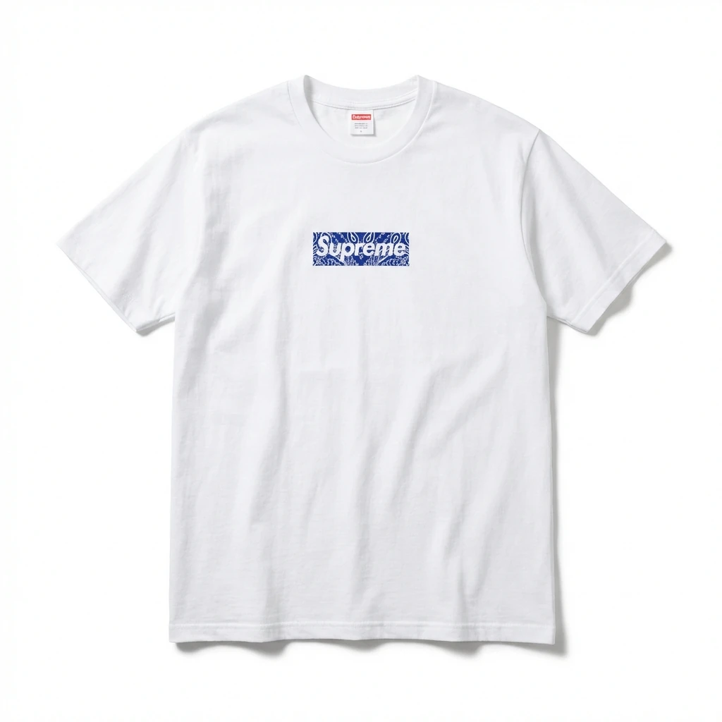 Supreme Print Simple White T-shirt