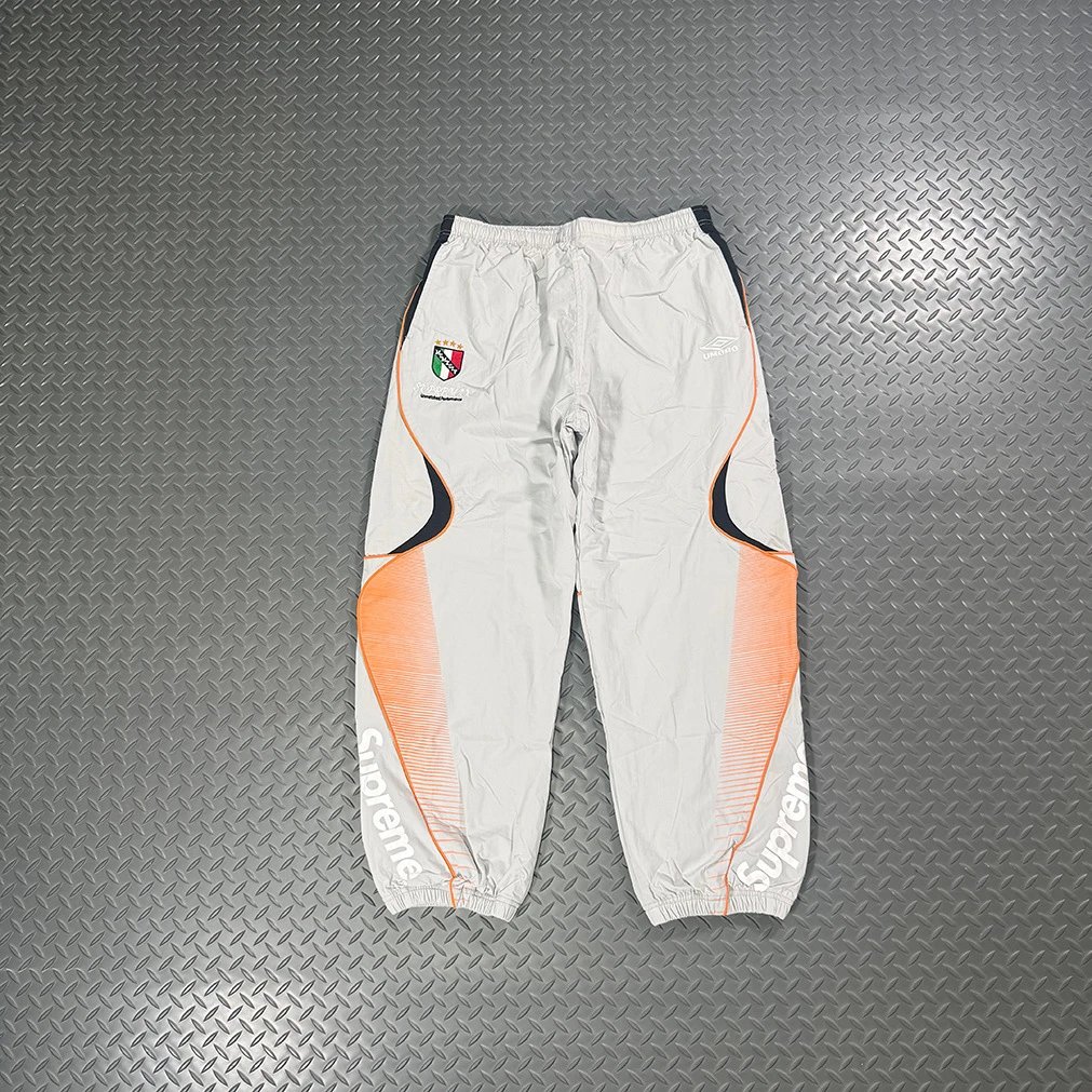 Supreme White Peach Panel Track Pants