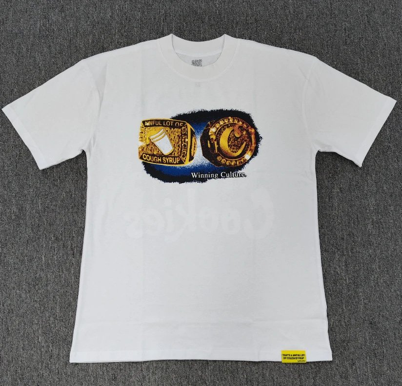 Cookies Championship Ring American Street Style White Short Sleeve T-Shirt