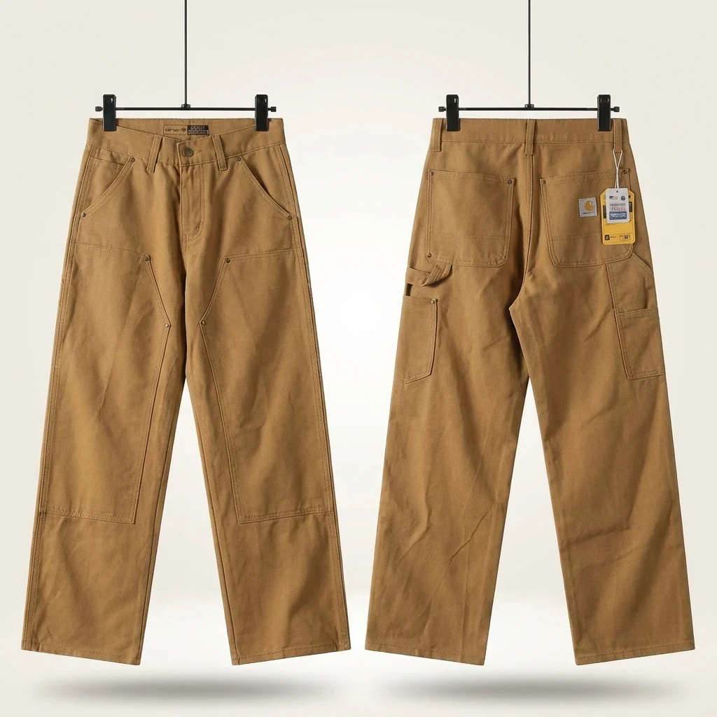 Carhartt retro-style khaki work pants