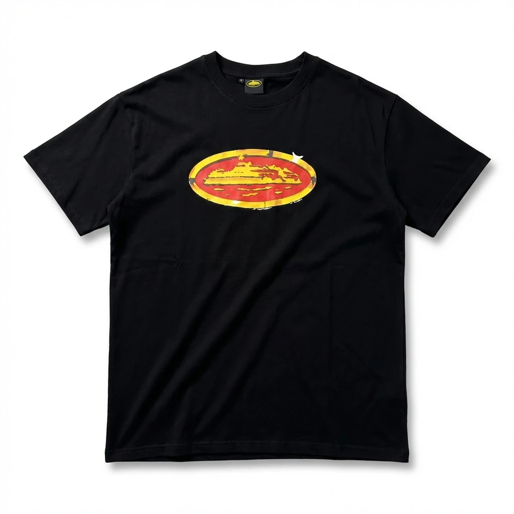 Corteiz Printed Trendy Black T-shirt
